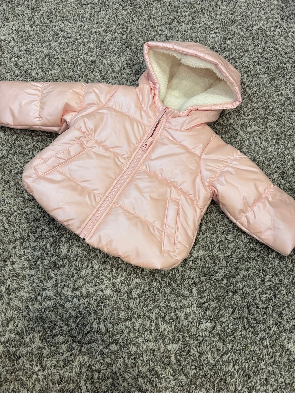 Carter's Light Pink Puffer Hooded Jacket